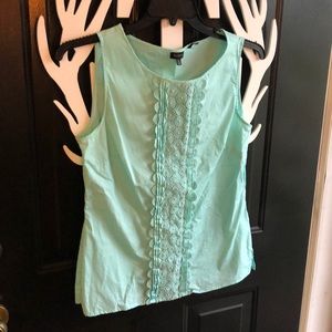 Talbots top with embroidered detail